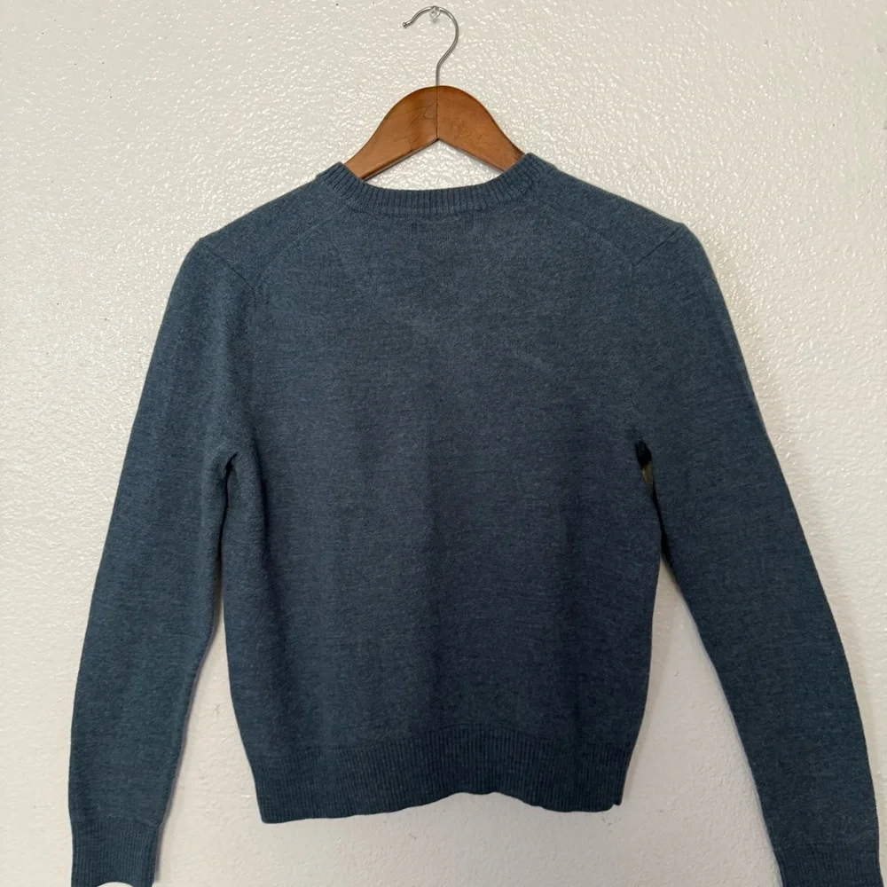 Banana Republic Men's Teal V-Neck Sweater size S extra fine 100%Merino wool